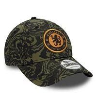 Men's New Era Black/Olive Chelsea Allover Print 9FORTY Adjustable Hat