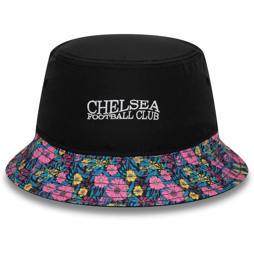 Bob noir à imprimé floral Chelsea New Era pour hommes