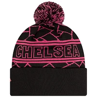 Men's New Era Black Chelsea Sport Cuffed Knit Hat with Pom