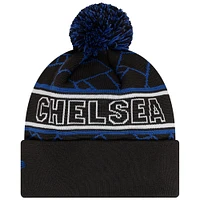 Men's New Era Black Chelsea Sport Cuffed Knit Hat with Pom