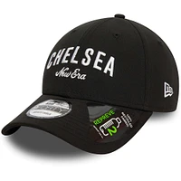 Casquette réglable noire Chelsea Wordmark Repreve 9FORTY New Era pour hommes