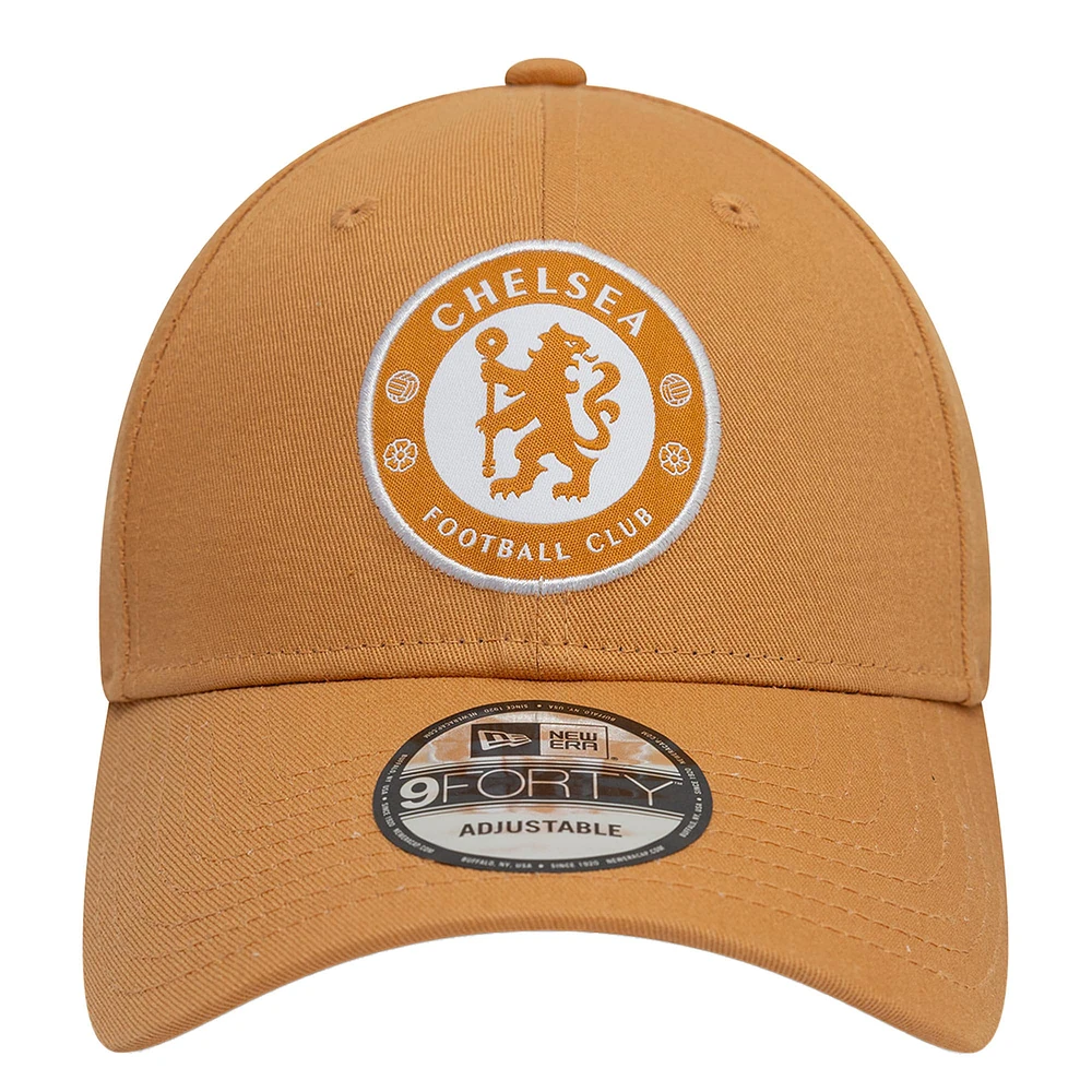 Men's New Era Tan Chelsea Seasonal 9FORTY Adjustable Hat