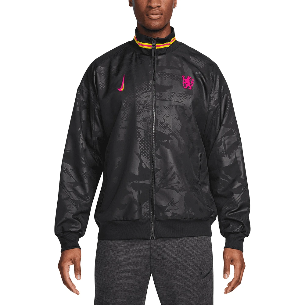 Veste zippée Nike Chelsea 2024/25 Third Strike Anthem pour homme, noire