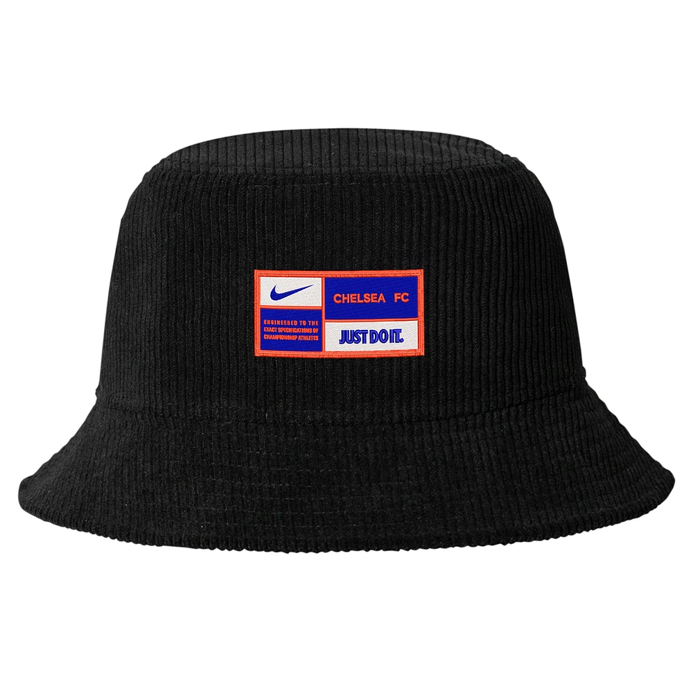 Chapeau bob en velours côtelé Nike Chelsea noir pour homme