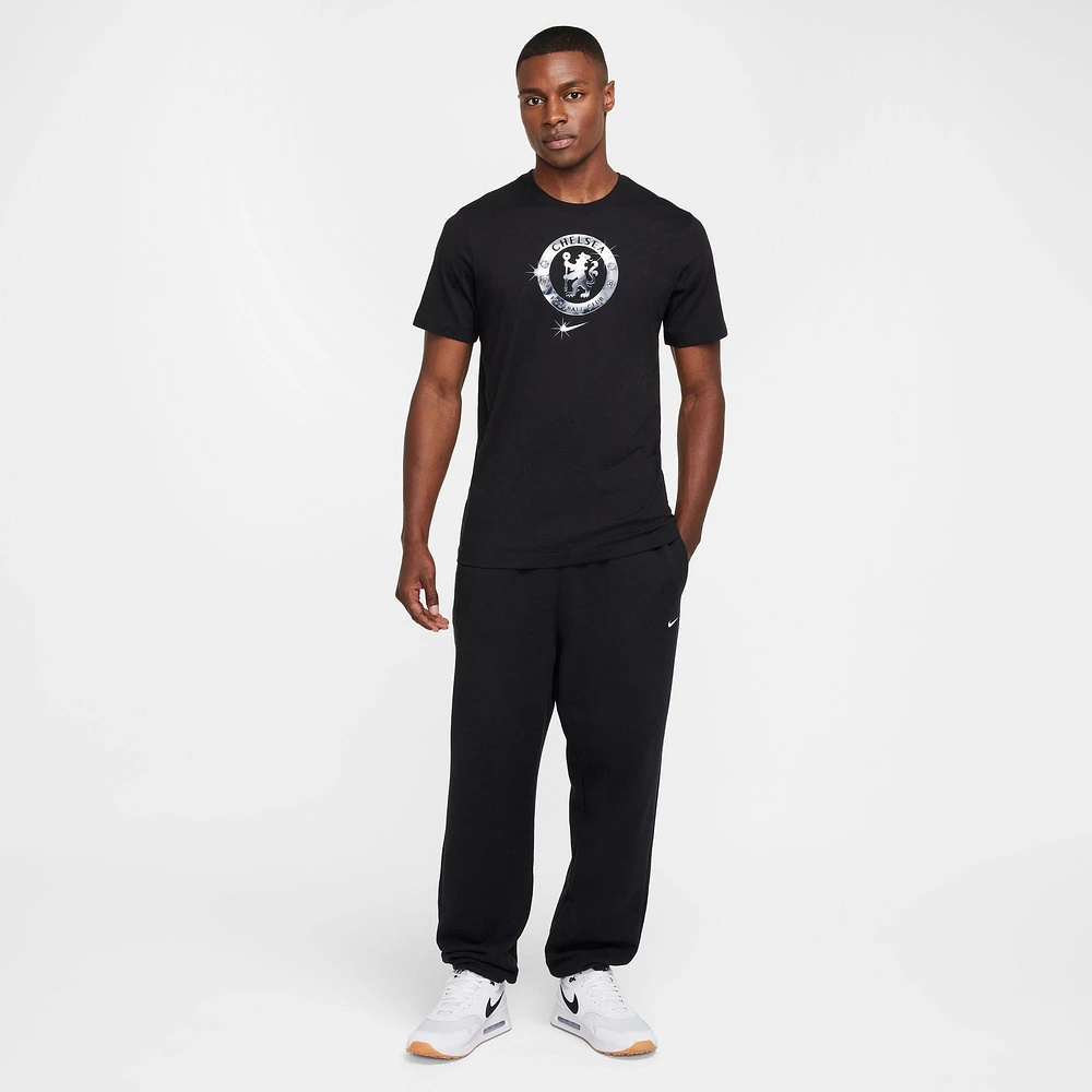 T-shirt Nike noir avec écusson Chelsea pour homme