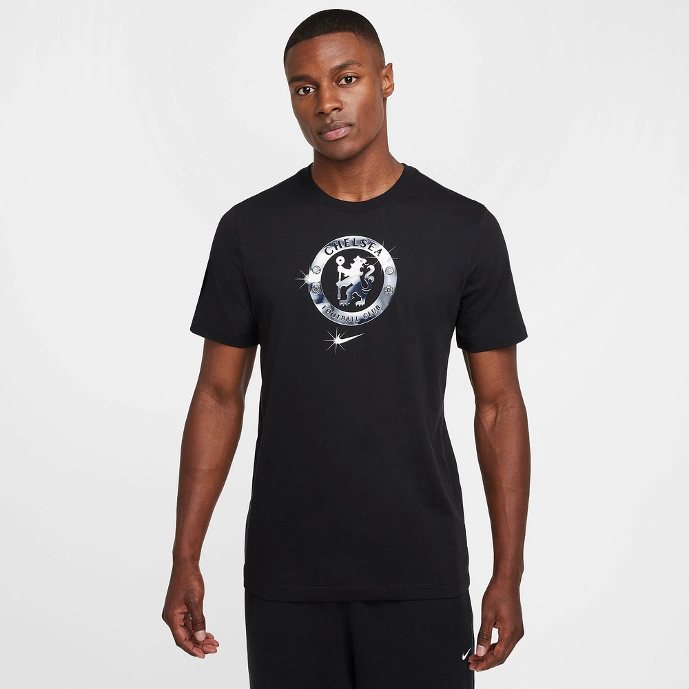 T-shirt Nike noir avec écusson Chelsea pour homme