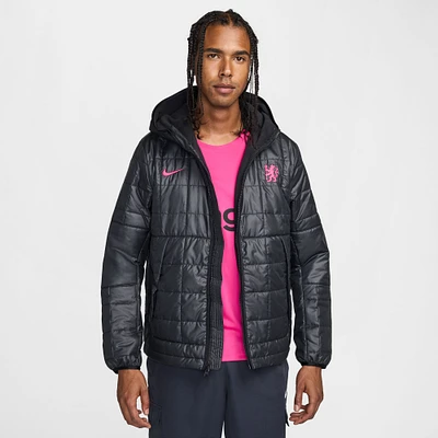 Veste zippée entièrement doublée en polaire synthétique Nike Chelsea Third pour homme, noire