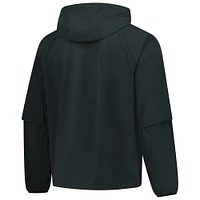 Sweat à capuche zippé Nike Chelsea Tech Fleece Raglan vert foncé pour homme