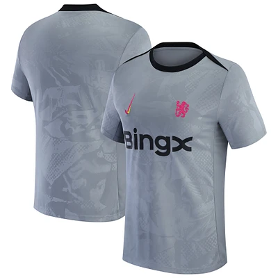 Haut d'avant-match Nike Chelsea 2024/25 Third Academy Pro gris pour homme