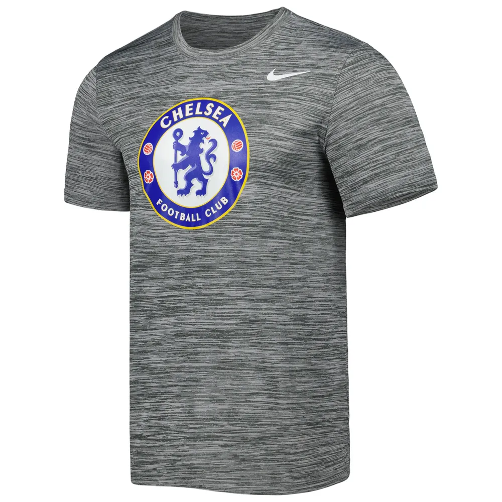 T-shirt de performance Nike Chelsea avec logo principal Velocity Legend pour homme, gris chiné