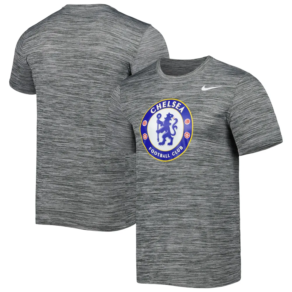 T-shirt de performance Nike Chelsea avec logo principal Velocity Legend pour homme, gris chiné