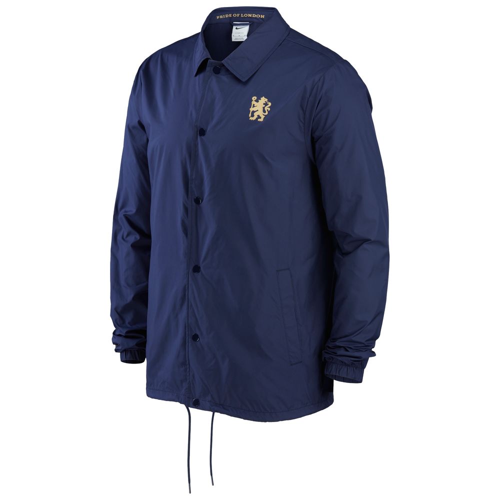 Men's Nike Navy Chelsea Coach Performance Full-Snap Jacket