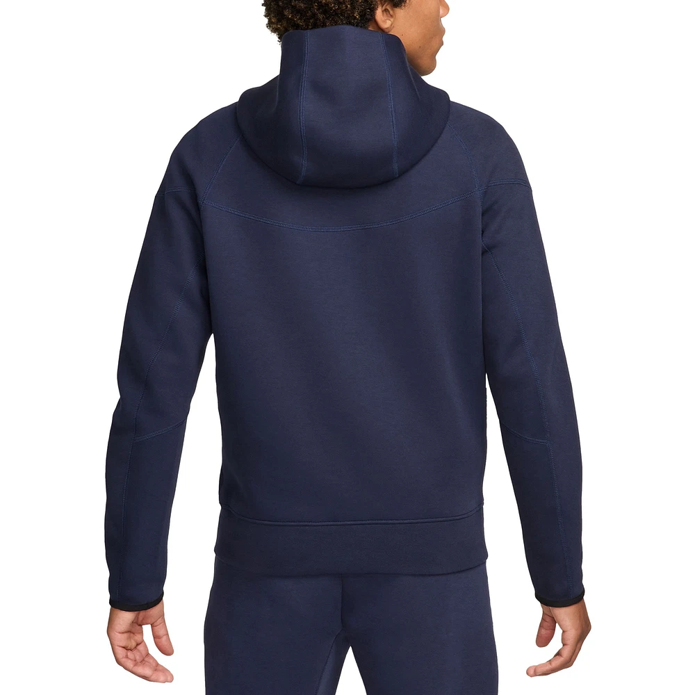 Sweat à capuche entièrement zippé Nike Chelsea Tech Fleece pour homme bleu marine