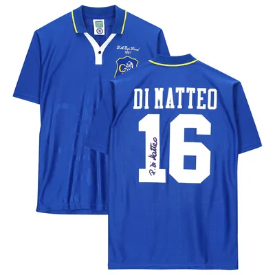 Roberto Di Matteo Chelsea ICONS Autographed 1997-98 Home Jersey