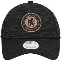 Women's New Era Black Chelsea Shiny Tech 9FORTY Adjustable Hat