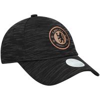 Women's New Era Black Chelsea Shiny Tech 9FORTY Adjustable Hat