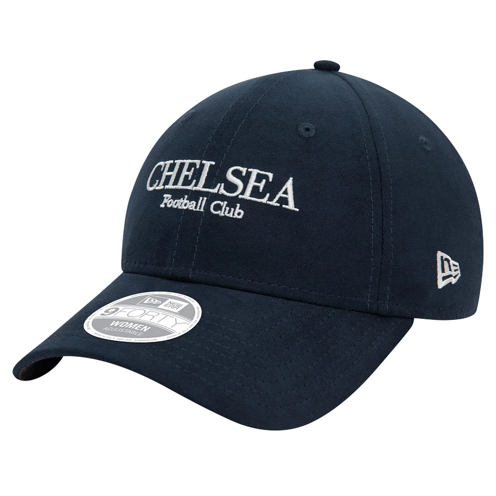 Women's New Era Navy Chelsea Suede 9FORTY Adjustable Hat