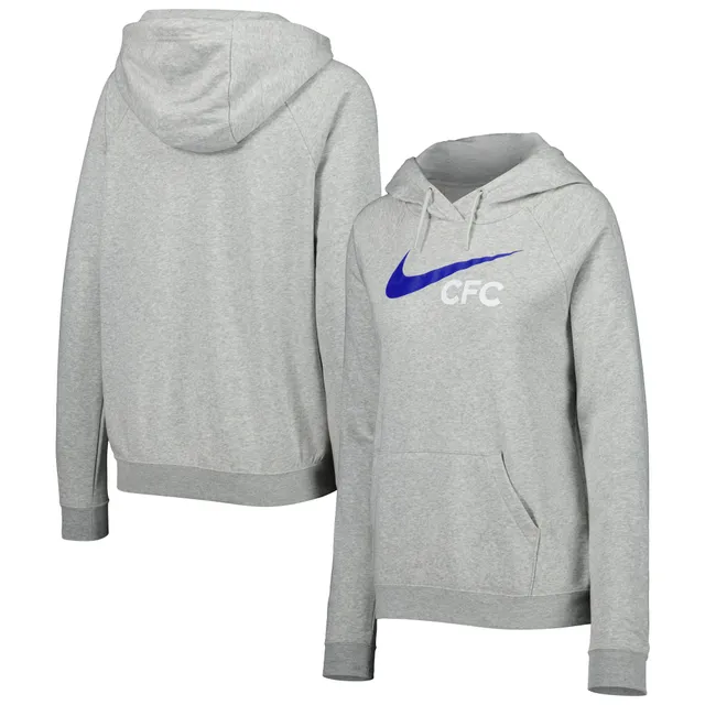 Nike Heather Gray Canada Soccer Lockup Varsity Fleece Raglan Pullover Hoodie