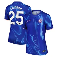 Maillot de joueur réplique domicile Nike Moisés Caicedo bleu Chelsea 2024/25 pour femme