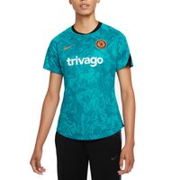 Women's Nike Teal Chelsea 2021/22 Pre-Match Performance Raglan Top