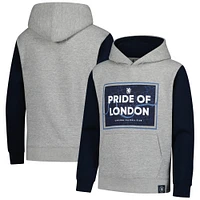 Chandail à capuchon Chelsea Club gris chiné/bleu marine pour jeune
