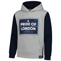 Chandail à capuchon Chelsea Club gris chiné/bleu marine pour jeune