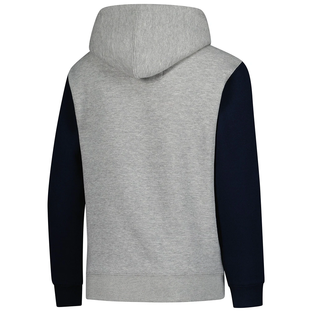 Chandail à capuchon Chelsea Club gris chiné/bleu marine pour jeune