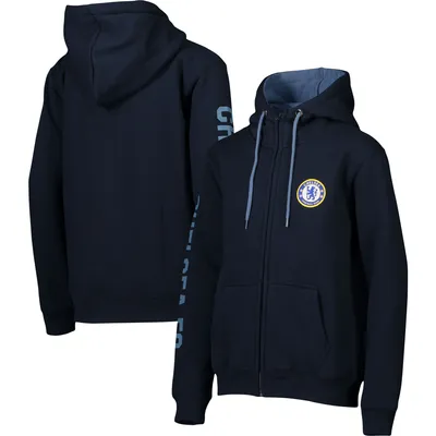 Chelsea Youth Crest 2-Hit Full-Zip Hoodie Jacket - Navy