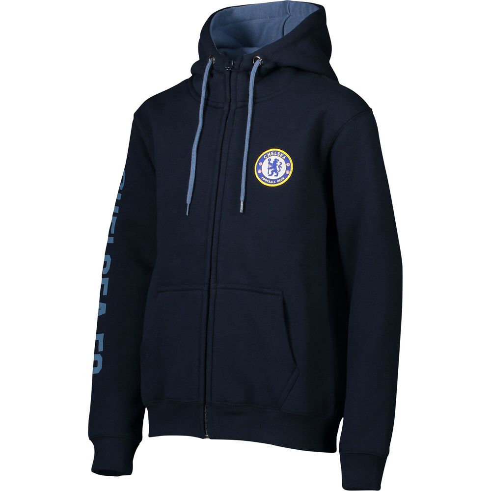 Youth Navy Chelsea Crest 2-Hit Full-Zip Hoodie Jacket