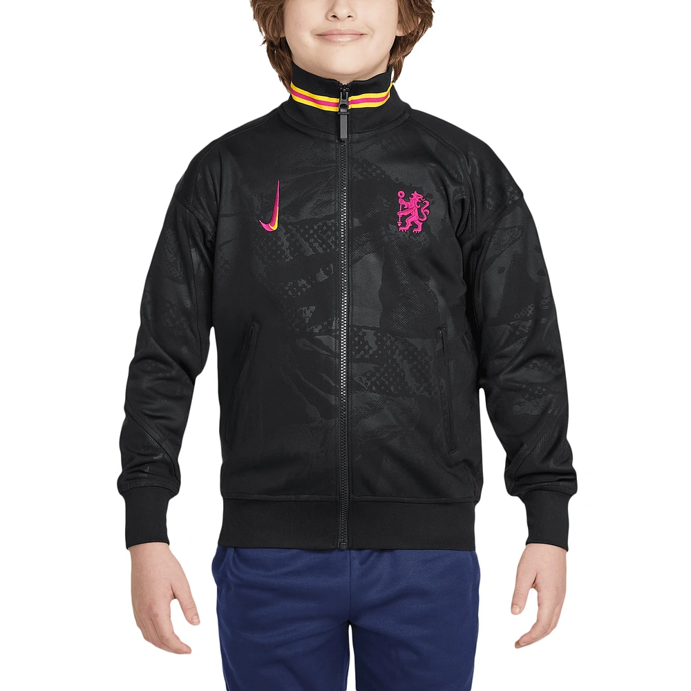 Veste zippée intégrale Nike Chelsea 2024/25 Third Academy Pro Anthem pour jeune Noir