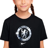 T-shirt Nike noir avec écusson Chelsea pour jeunes