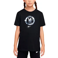 T-shirt Nike noir avec écusson Chelsea pour jeunes