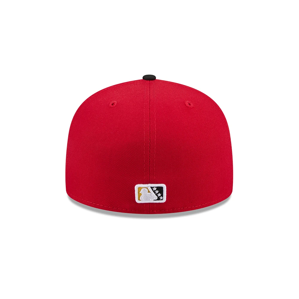 Men's New Era  Red Bowie Baysox Theme Nights 59FIFTY Fitted Hat