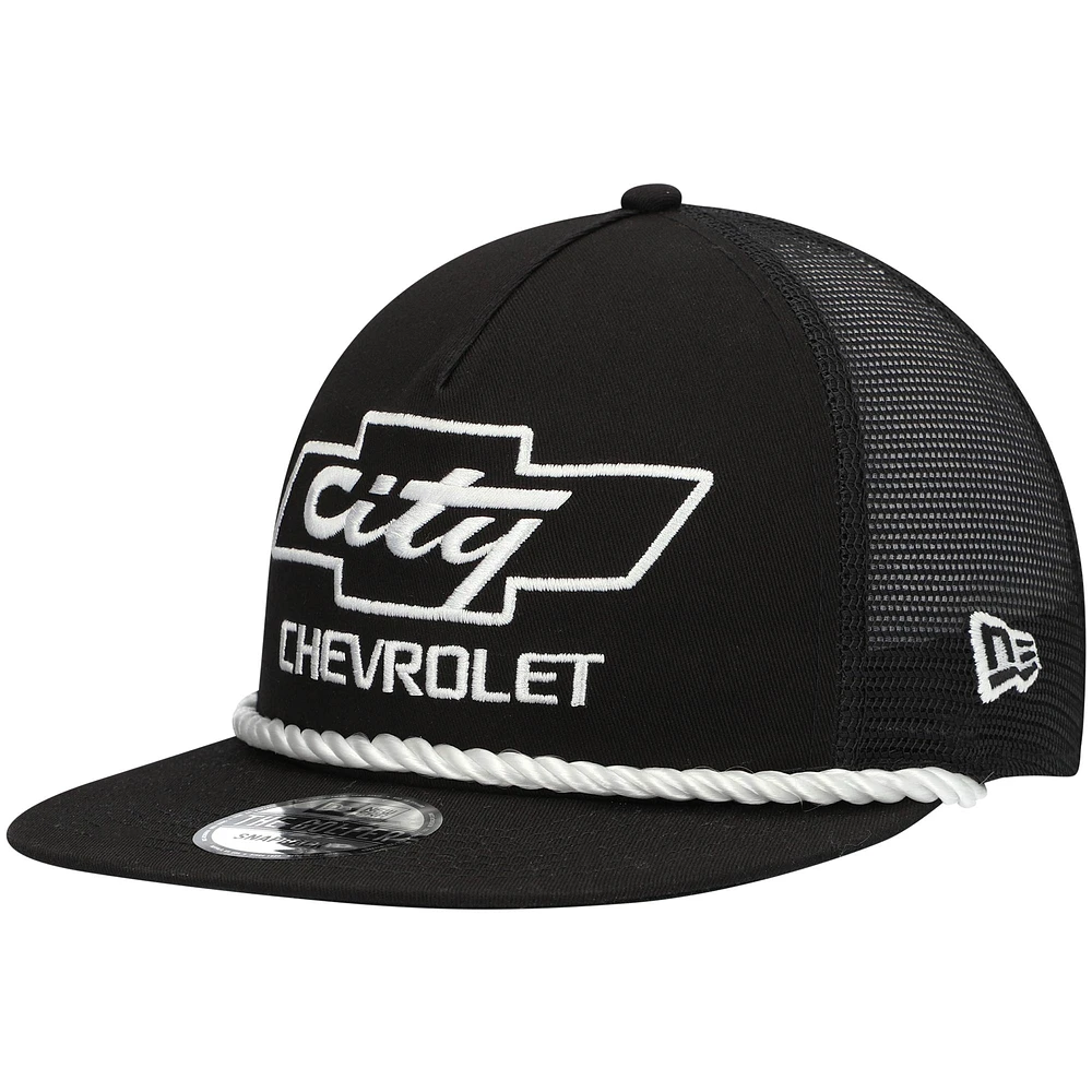 Men's New Era Black Chevrolet Golfer Snapback Hat