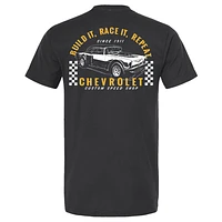 Men's Next Level  Black Chevrolet Build it, Race Repeat T-Shirt