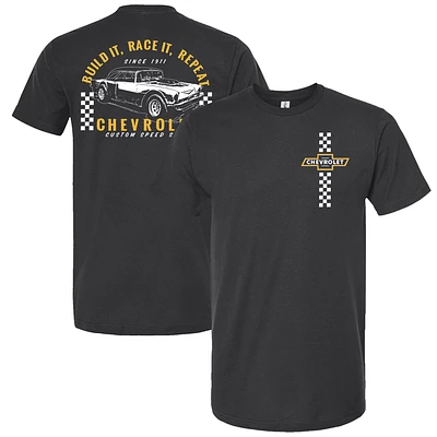 Men's Next Level  Black Chevrolet Build it, Race Repeat T-Shirt