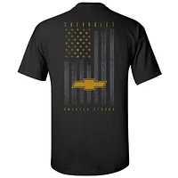 Men's Next Level  Black Chevrolet Flag T-Shirt