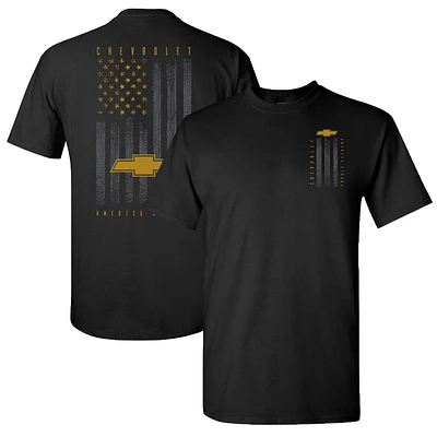 Men's Next Level  Black Chevrolet Flag T-Shirt