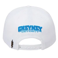 Casquette snapback en laine blanche Pro Standard pour homme avec mascotte des Cheyney Wolves