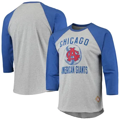 STI AMRGIA HTHR ROYAL MENS NEGRO LEAGUE 3/4 MANCHES RAGLAN SHRMENL-S