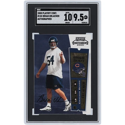 Brian Urlacher Chicago Bears Autographed 2000 Playoff Contenders Rookie Ticket #103 SGC Authenticated 9.5/10 Rookie Card