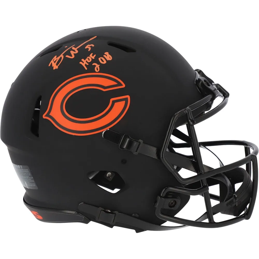 Brian Urlacher Chicago Bears Autographed Riddell Speed Authentic Helmet with HOF 18 Inscription