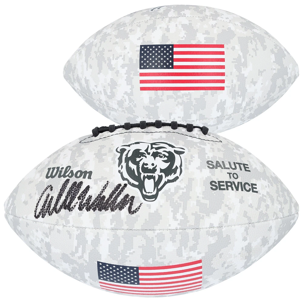 Caleb Williams Chicago Bears Autographed 2024 Salute To Service Wilson Football 