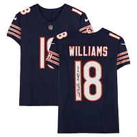 Maillot Nike bleu marine dédicacé par Caleb Williams des Chicago Bears avec inscription « 24 #1 Pick »