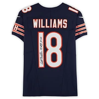 Maillot Nike bleu marine dédicacé par Caleb Williams des Chicago Bears avec inscription « 24 #1 Pick »