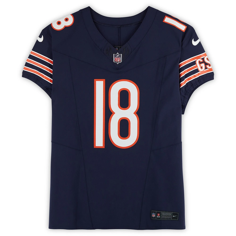 Maillot Nike bleu marine dédicacé par Caleb Williams des Chicago Bears avec inscription « 24 #1 Pick »