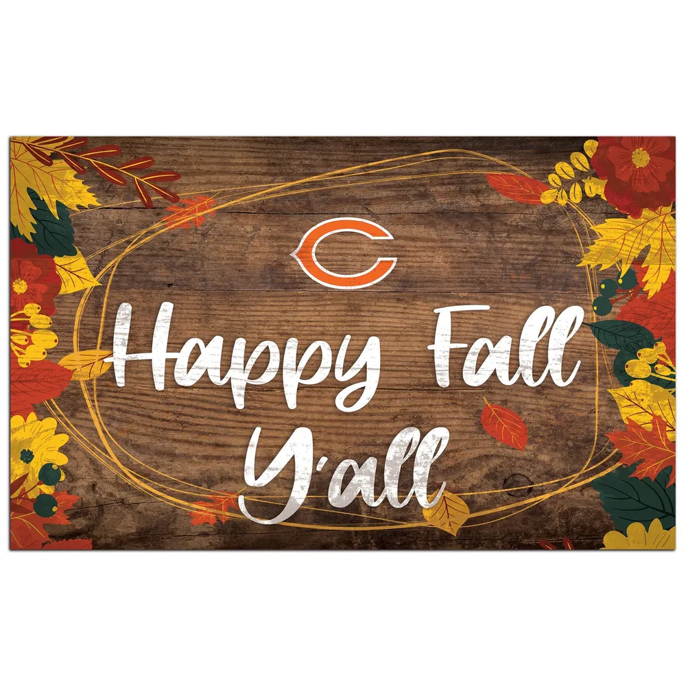 Lids Chicago Bears 11'' x 19'' Happy Fall Y'all Sign