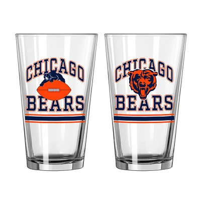 Ours de Chicago 16oz. Verre à pinte, paquet de deux
