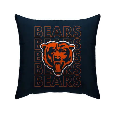 Chicago Bears 18'' x 18'' Echo Wordmark Poly Span Décor Pillow