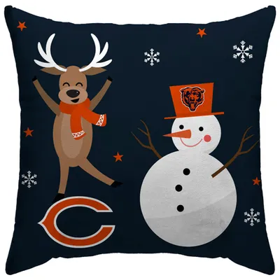 Chicago Bears 18'' x 18'' Holiday Reindeer Décor Pillow